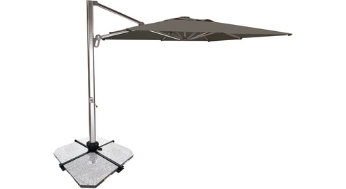 Atlas Pro 3m Square Cantilever Outdoor Sun Umbrella -  Charcoal